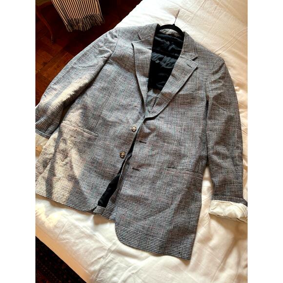Vintage Levi's Grey Checked Blazer - Picture 2 of 3